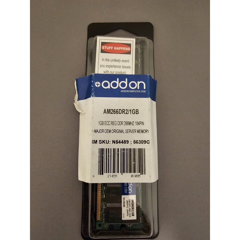 Addon N54489 AM266DR2/1GB - 1GB ECC REG DDR 266MHZ 184Pin Major OEM Memory